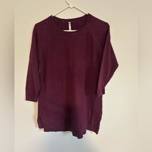 Leo & Nicole Rich Plum Long Sleeve Top